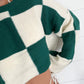 Julia Checkered Sweater - Green